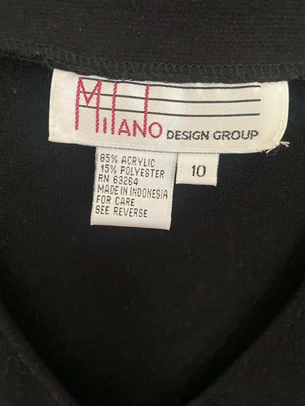 Milano Design Group Black Button-Front Sleeveless Vest Size 10